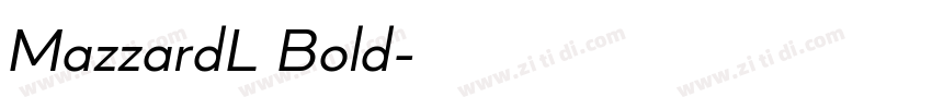 MazzardL Bold字体转换
